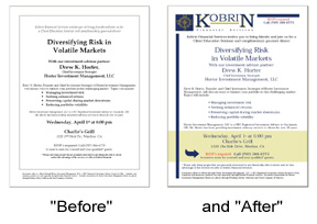 financial services event flyer